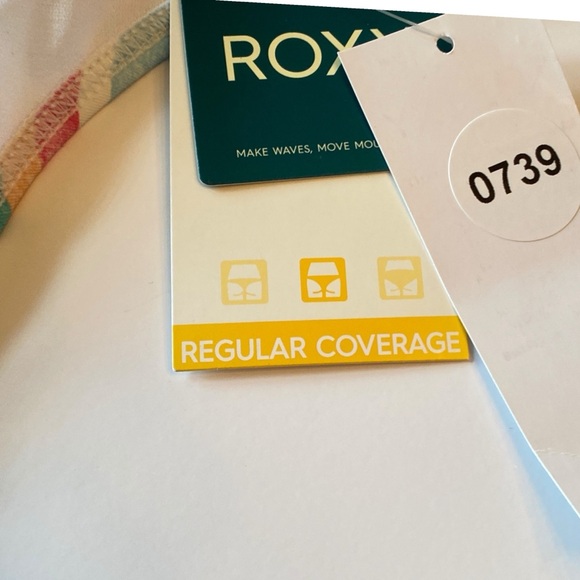 NWT ROXY Island in the Sun Printed Strappy Bikini Bottom, size Large - Picture 4 of 8